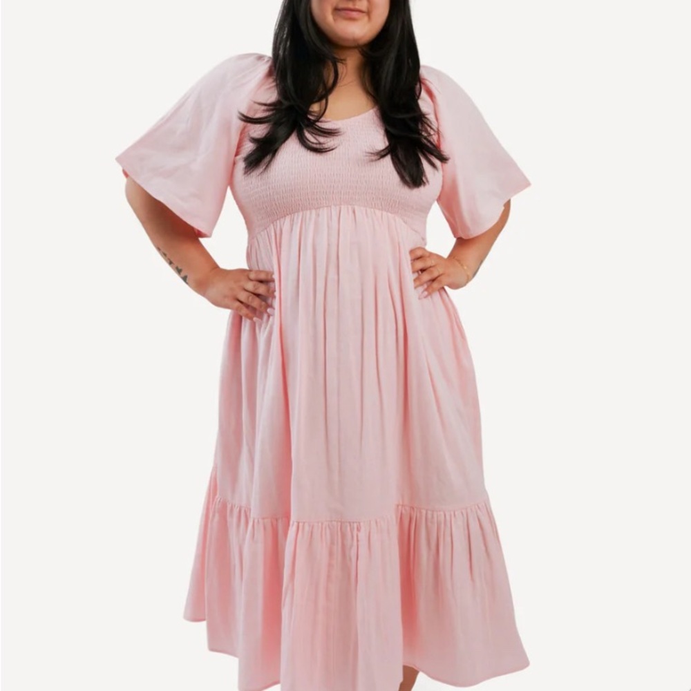 Kate Quinn Veiled Rose Rosette Dress